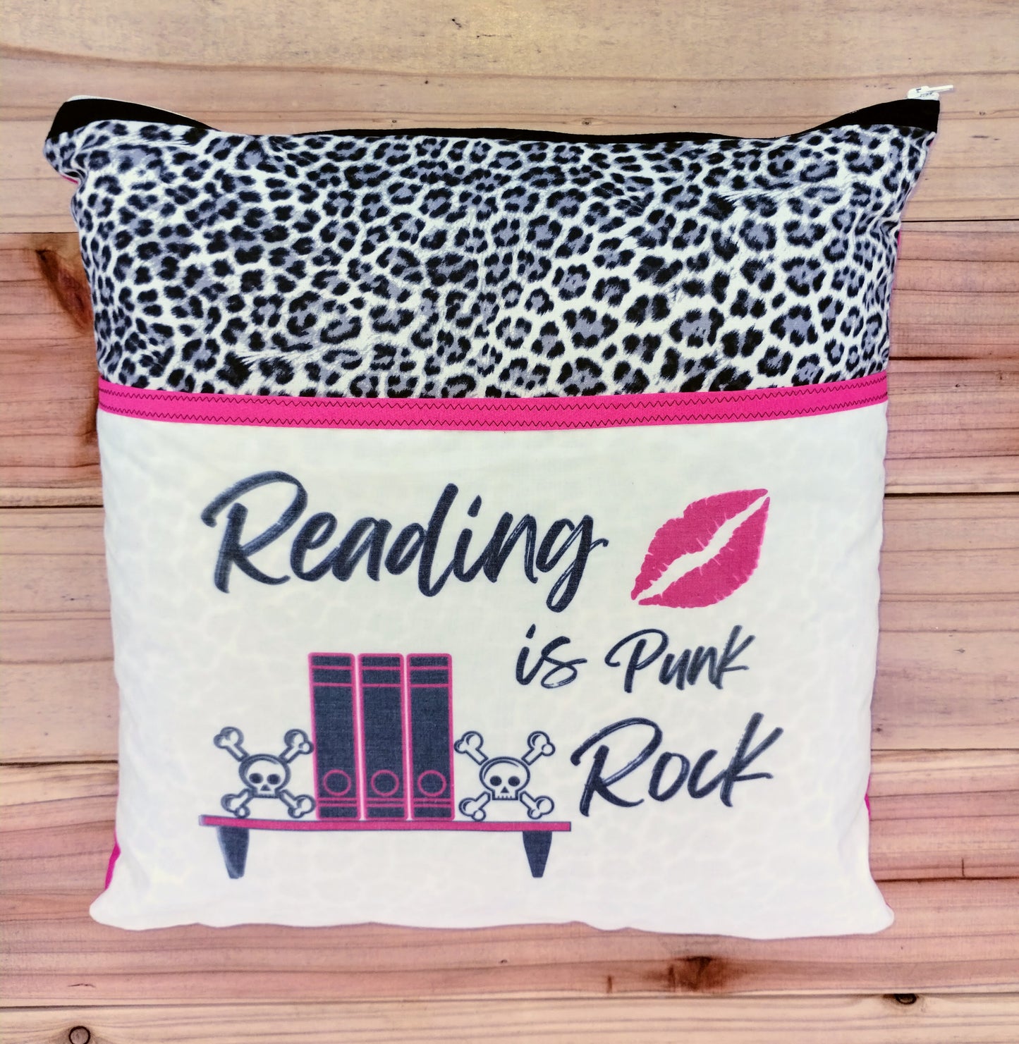 Reading is Punk Rock Book Pillow