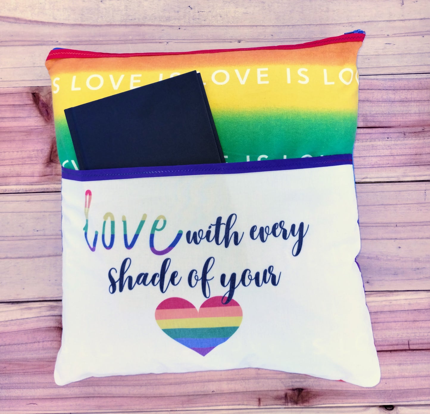 Love With Every Shade Book Pillow