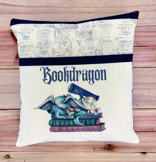 Bookdragon Book Pillow